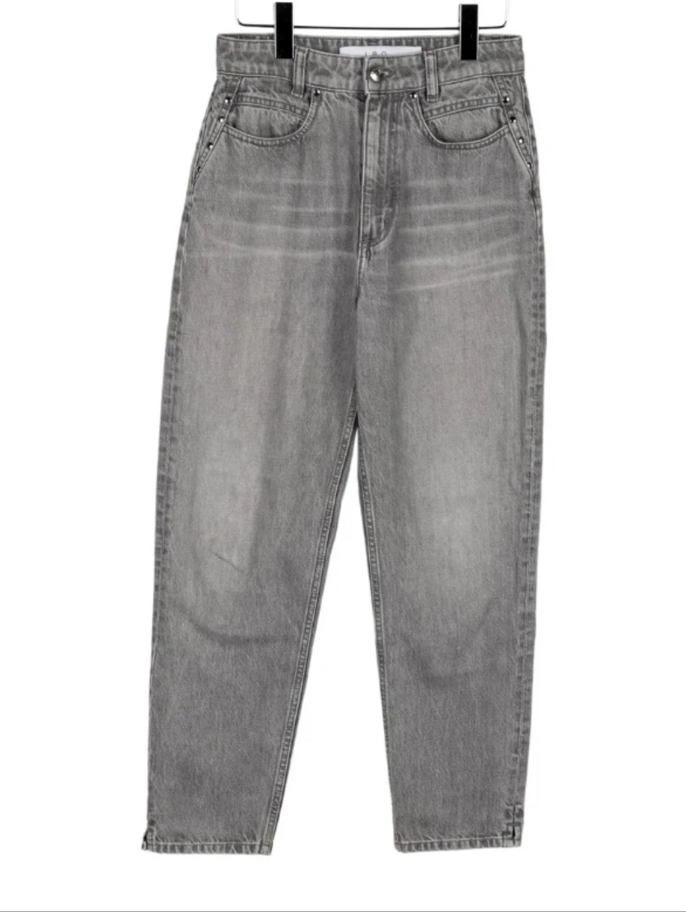 IRO High-Rise Grey Demin Mom Jeans
